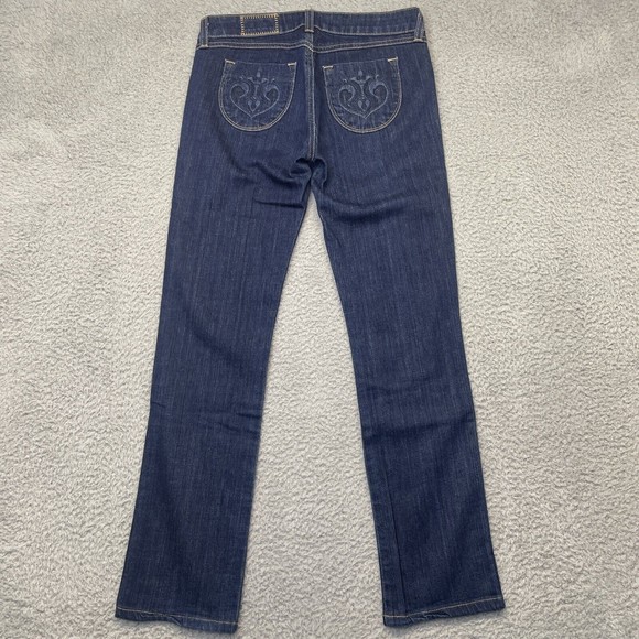Siwy Low Rise Jeans Women 26 Blue Dark Wash Straight Leg Isobel Restart My Heart - Picture 1 of 14